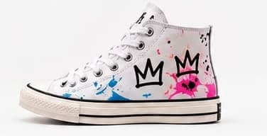 POSITIVE VIBES high-top, inner side